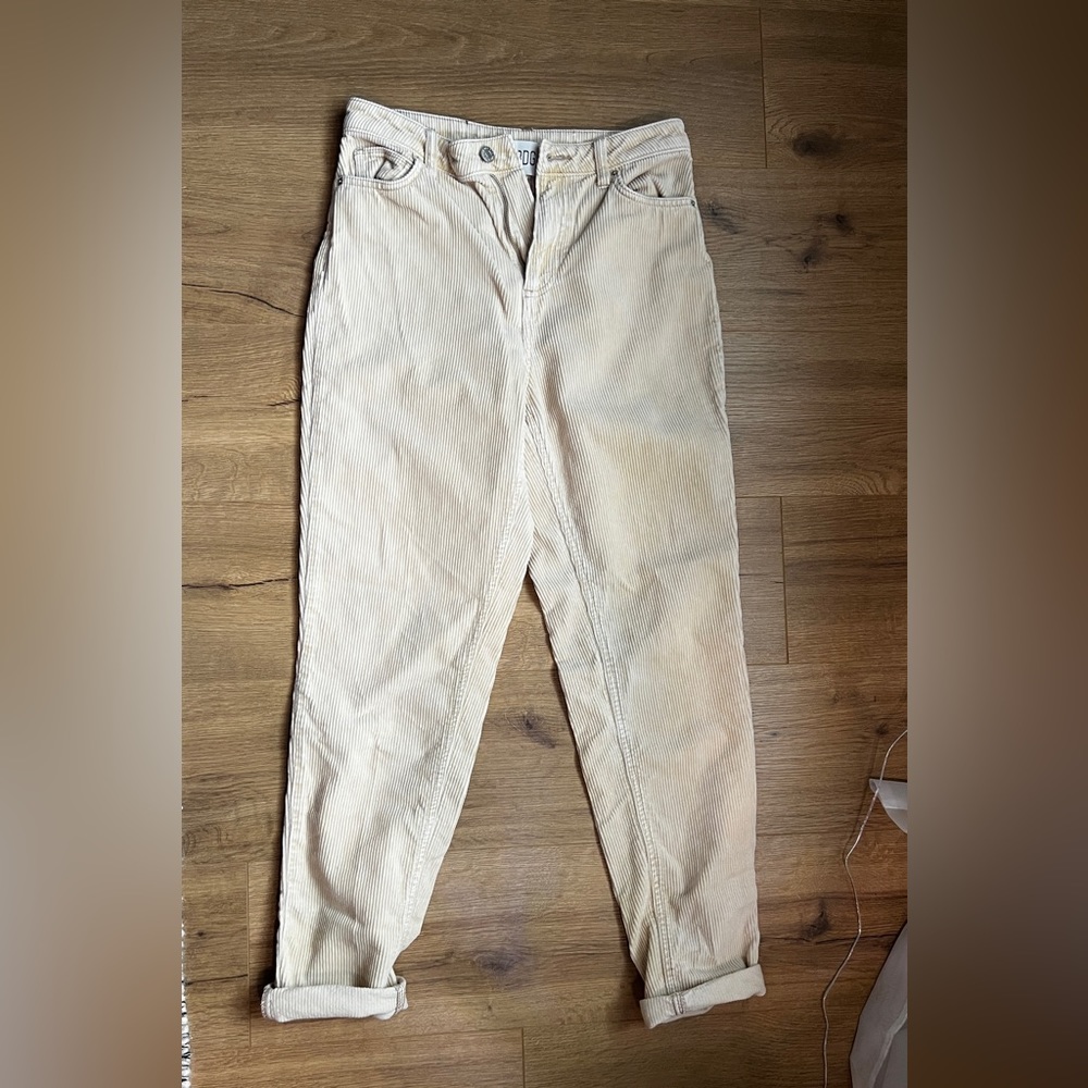 High rise mom fit corduroy jeans